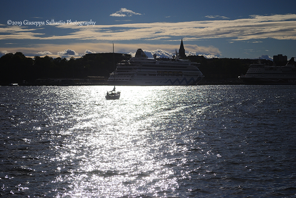 In Stockholm auf einem kleinen Boot